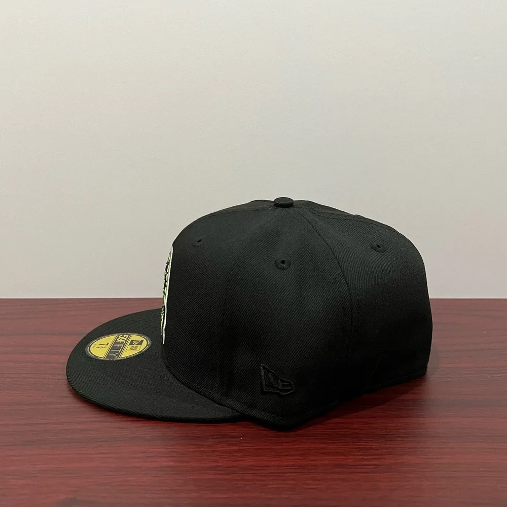 New Era, 59Fifty Fitted Hat, Florida Marlins 25th Anniversary, Black, Green - Picture 4 of 10